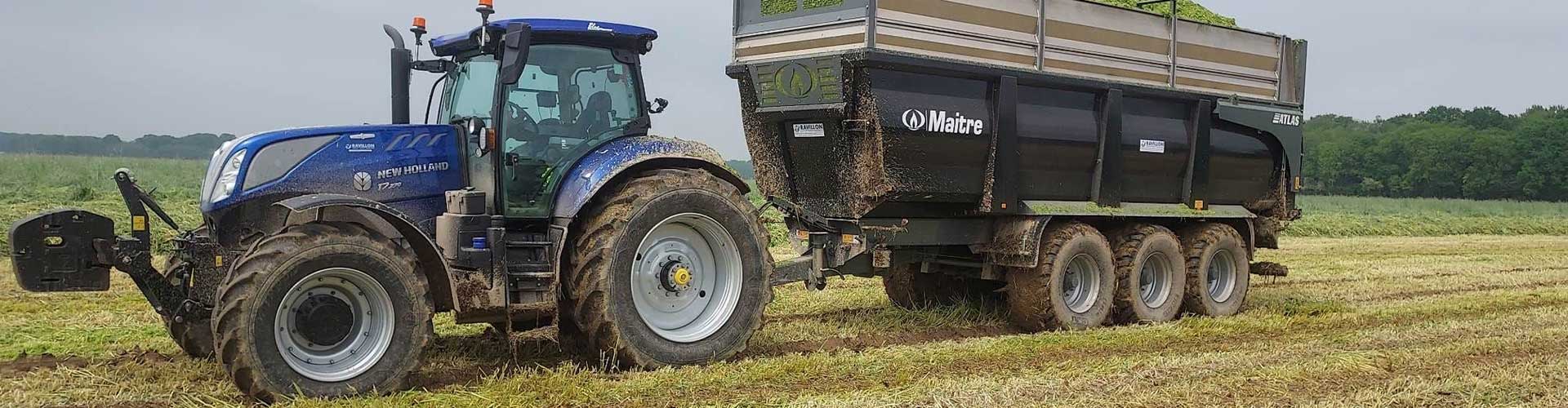 Services de transport agricole en tracteur benne à Saint-Bon